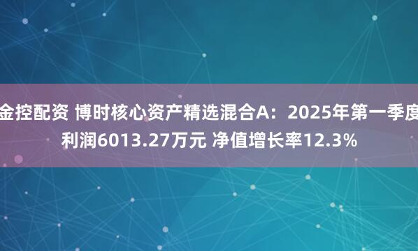 金控配资 博时核心资产精选混合A：2025年第一季度利润6013.27万元 净值增长率12.3%
